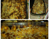 Arroz de forno com carne moida