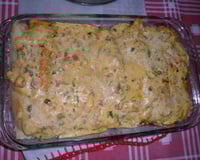 Panqueca de frango ao molho branco