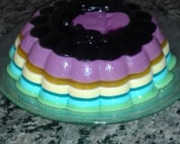 Gelatinas coloridas em camadas