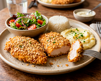 Nem farinha de rosca, nem a panko: o melhor jeito de empanar o frango é esse mais saudável e proteico