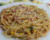 Macarrão com sardinha ou macarrão preguiçoso