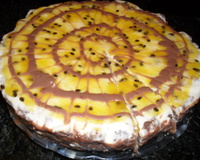 Torta de maracujá com chocolate
