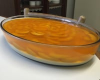 Torta de pêssego gelada e fácil