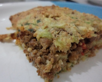 Torta de carne moída com massa de chuchu