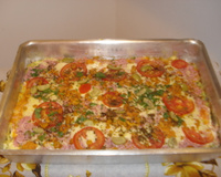 Pizza de massa de abobrinha