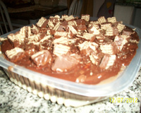 Pavê de chocolate preto e chocolate branco