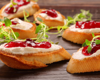 Cream cheese na geléia de pimentão vermelho