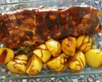 Costelinha de Porco com Molho Barbecue