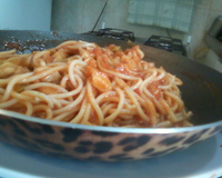 Macarrão com bacalhau rápido