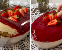 Cheesecake de travessa com geleia de morango: receita fácil que não vai ao forno e fica pronta num piscar de olhos