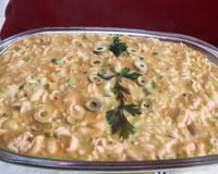 Macarrão cremoso com frango