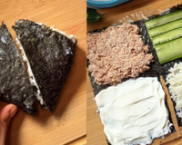 Wrap de sushi de atum é a receita proteica e com poucas calorias perfeita para quem quer um lanche rápido com gostinho de comida japonesa