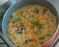 Arroz com brócolis fácil