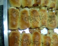 Pão recheado com salsicha