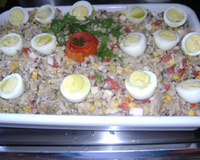 Salada de feijão-fradinho com bacalhau
