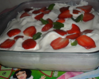 Pavê de morango da Lene