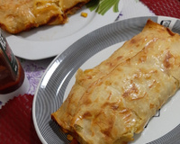 Rocambole  de massa de pastel