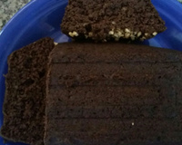 Bolo de cacau e biomassa de banana verde