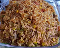 Arroz carreteiro de churrasco