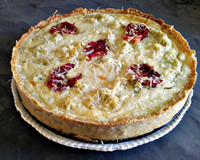 Torta de Couve Flor com Tomate Seco
