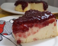 Cheesecake rápida de ricota com geléia
