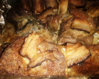 Costela assada com maionese