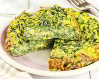 Torta de quinoa com escarola