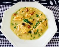 Feijão branco com dobradinha