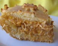 Torta com massa de requeijão