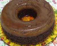 Bolo pudim de chocolate