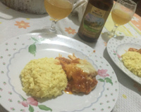 Risoto de limão com medalhão de filé mignon e shimeji
