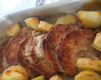 Bisteca assada com batatas