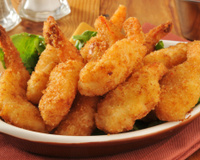 Camarão empanado fica muito crocante e vai te deixar com água na boca