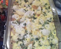 Filé de frango com couve flor ao forno