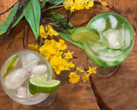 Gin de maçã verde ou limão (xarope)