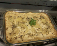 Batata com creme de leite ao forno