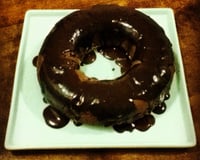 Bolo de chocolate tipo brownie