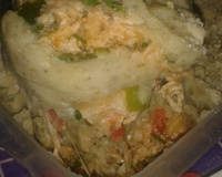 Escondidinho fit de batata doce com frango