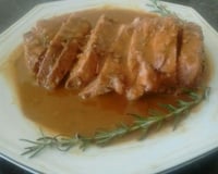 Lombo na panela de pressão com vinho