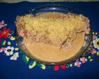 Lagarto recheado de forno