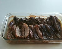 Fraldinha assada com mostarda e mel