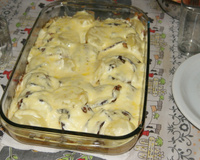 Coxa de frango ao requeijão e bacon