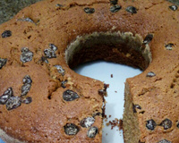 Bolo integral com passas no liquidificador