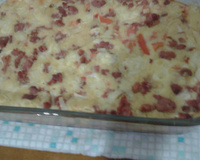 Omelete de forno com linguiça