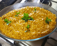 Risoto ao pesto com parmesão