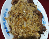 Bife acebolado especial com Hellmanns