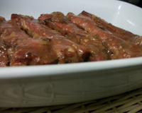 Costelinha com molho flambado