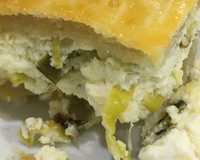 Torta de alho poró com ricota