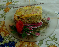 Torta de presunto, queijo e ovinhos de codorna