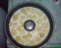 Pudim de bananas carameladas